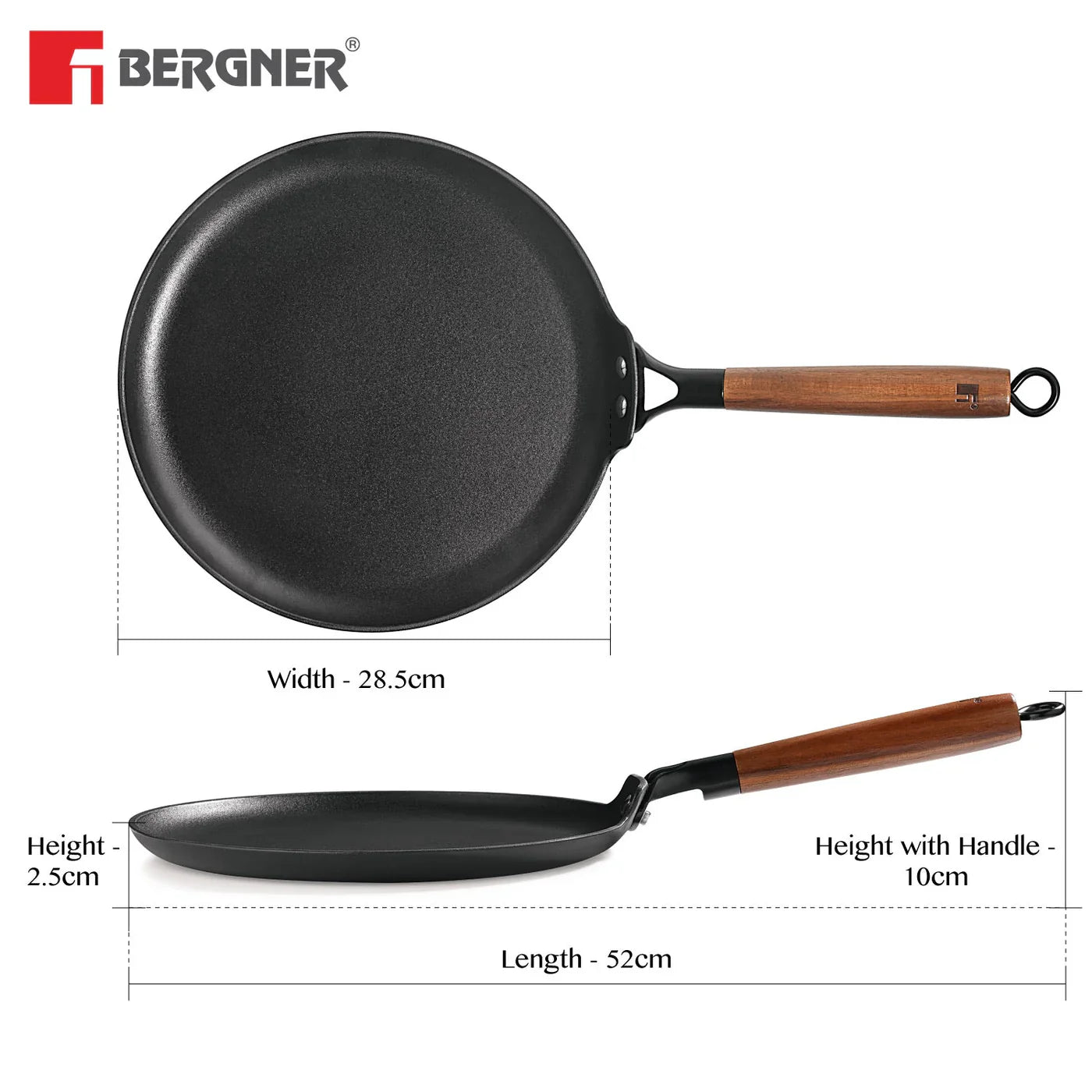 Bergner Odin Cast Iron Dosa Tawa