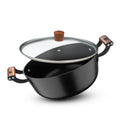 Bergner Odin Lightweight Iron Casserole with Glass Lid, Enamel Finish - Induction Bottom